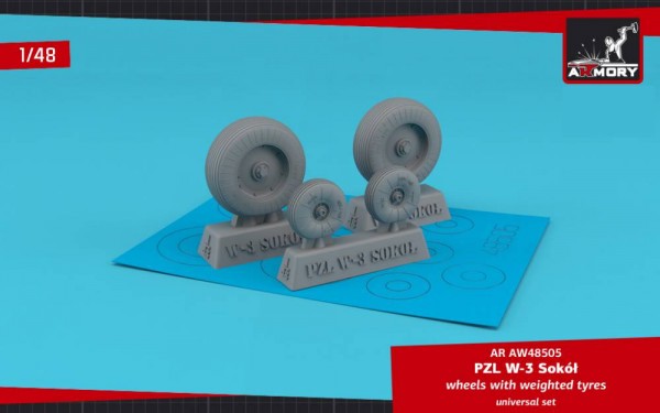 AR AW48505   PZL W-3 Sok?? wheels w/ weighted tyres (1/48) (thumb81057)